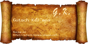Gutsch Kámea névjegykártya